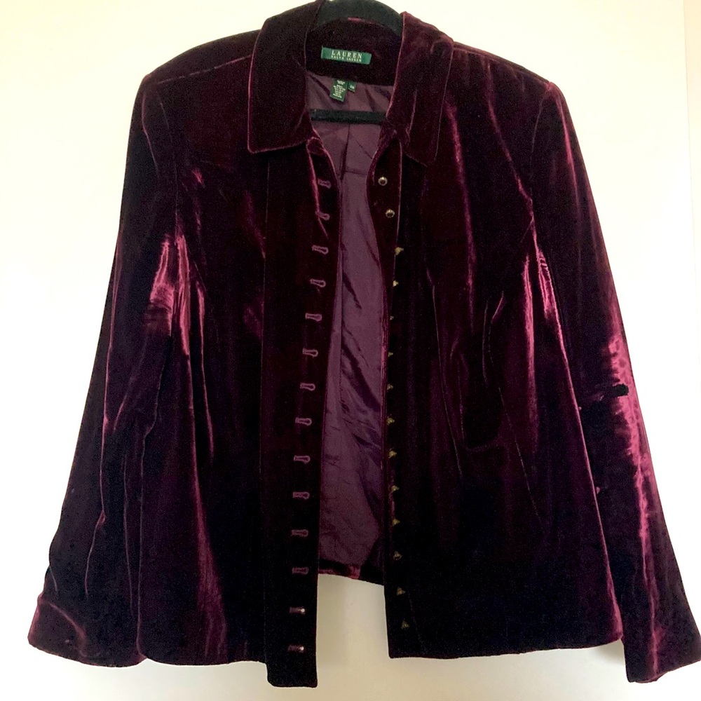 Ralph Lauren plum velvet jacket 20w